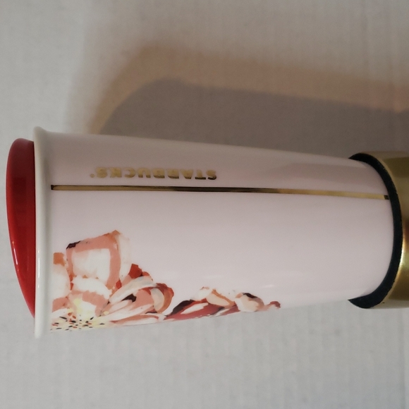 Floral 2015 Starbucks Traveler Tumbler 10oz W/Lid - Picture 3 of 10